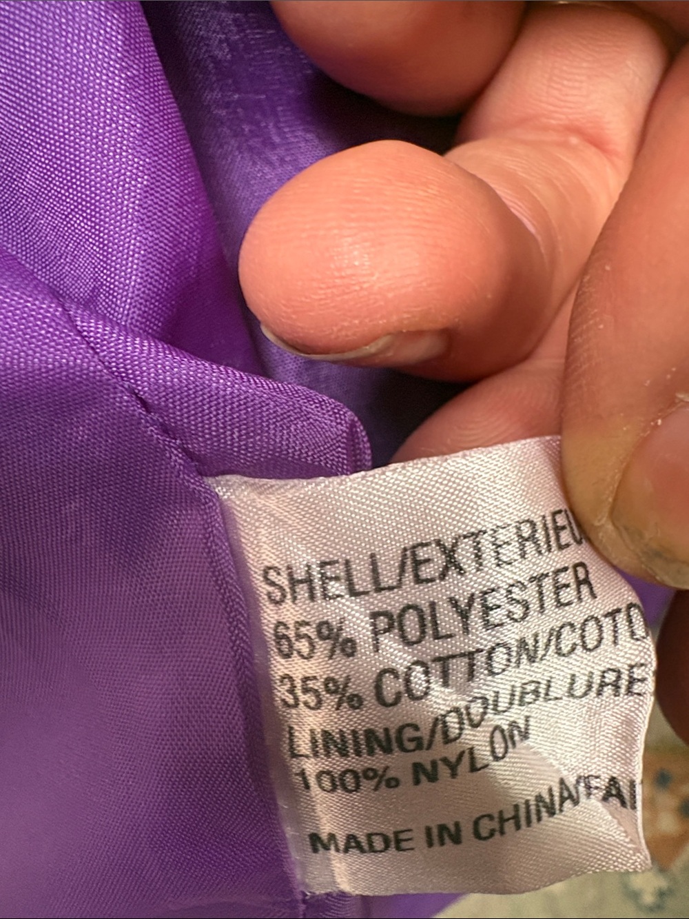 Vintage Northern Climate Purple Trench Coat Size 10 - Picture 15 of 16